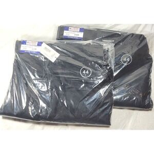2 Pairs National Patrol‎ 100% Stretch Polyester Security Pants 3000ES - Black 44